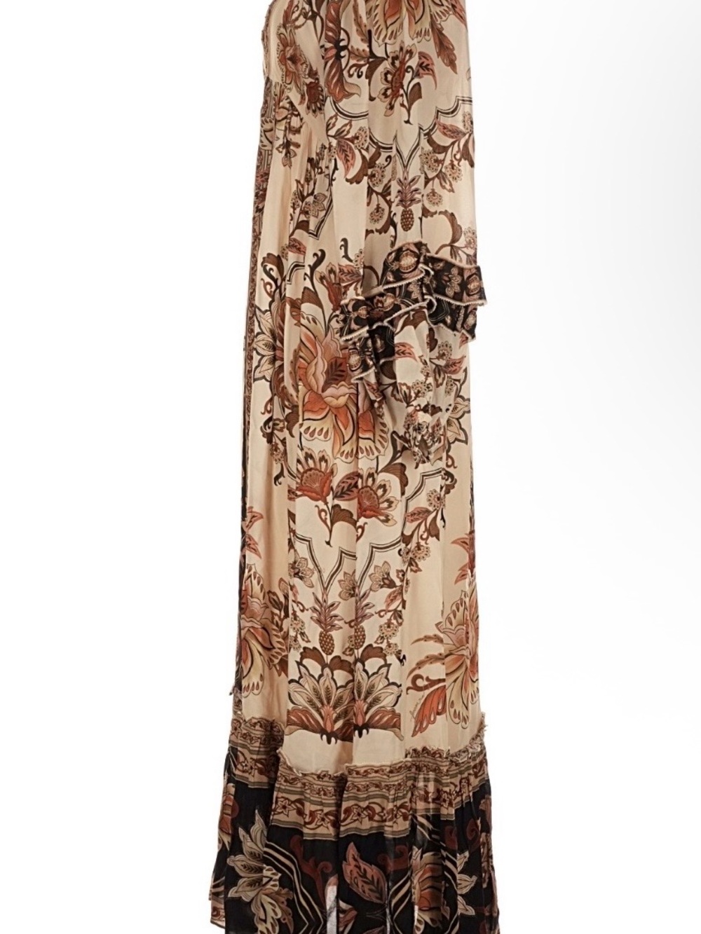 FARM Rio Cream Boho Floral Maxi Dress with Brown & Rust Accents - Picture 4 of 6